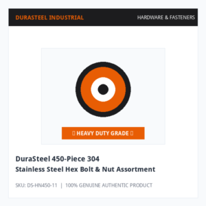 DuraSteel 450-Piece 304 Stainless Steel Hex Bolt & Nut Assortment