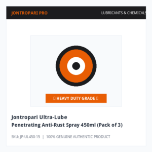 Jontropari Ultra-Lube Penetrating Anti-Rust Spray 450ml (Pack of 3)