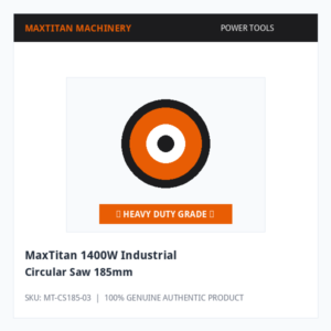 MaxTitan 1400W Industrial Circular Saw 185mm
